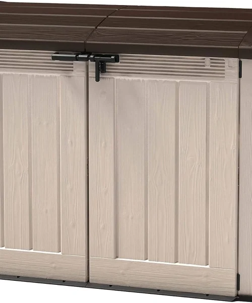 Keter Store It Out Ultra 2000L Garden Storage Shed - Beige and Brown