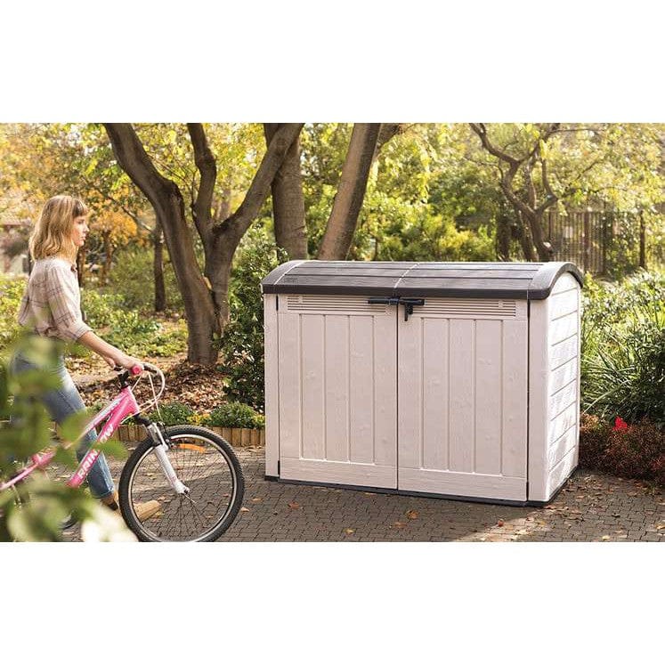 Keter Store It Out Ultra 2000L Garden Storage Shed - Beige and Brown - Image 3