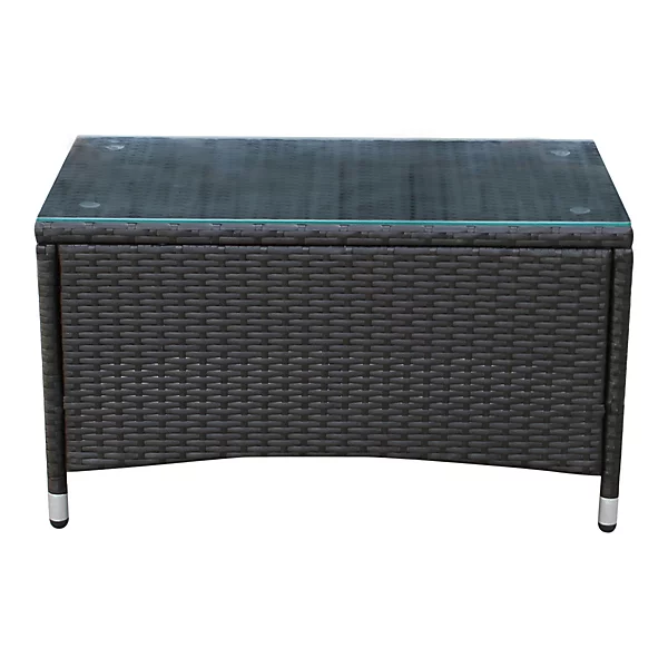 Derry Matt Light black Rattan effect 4 Seater Coffee set - Image 5