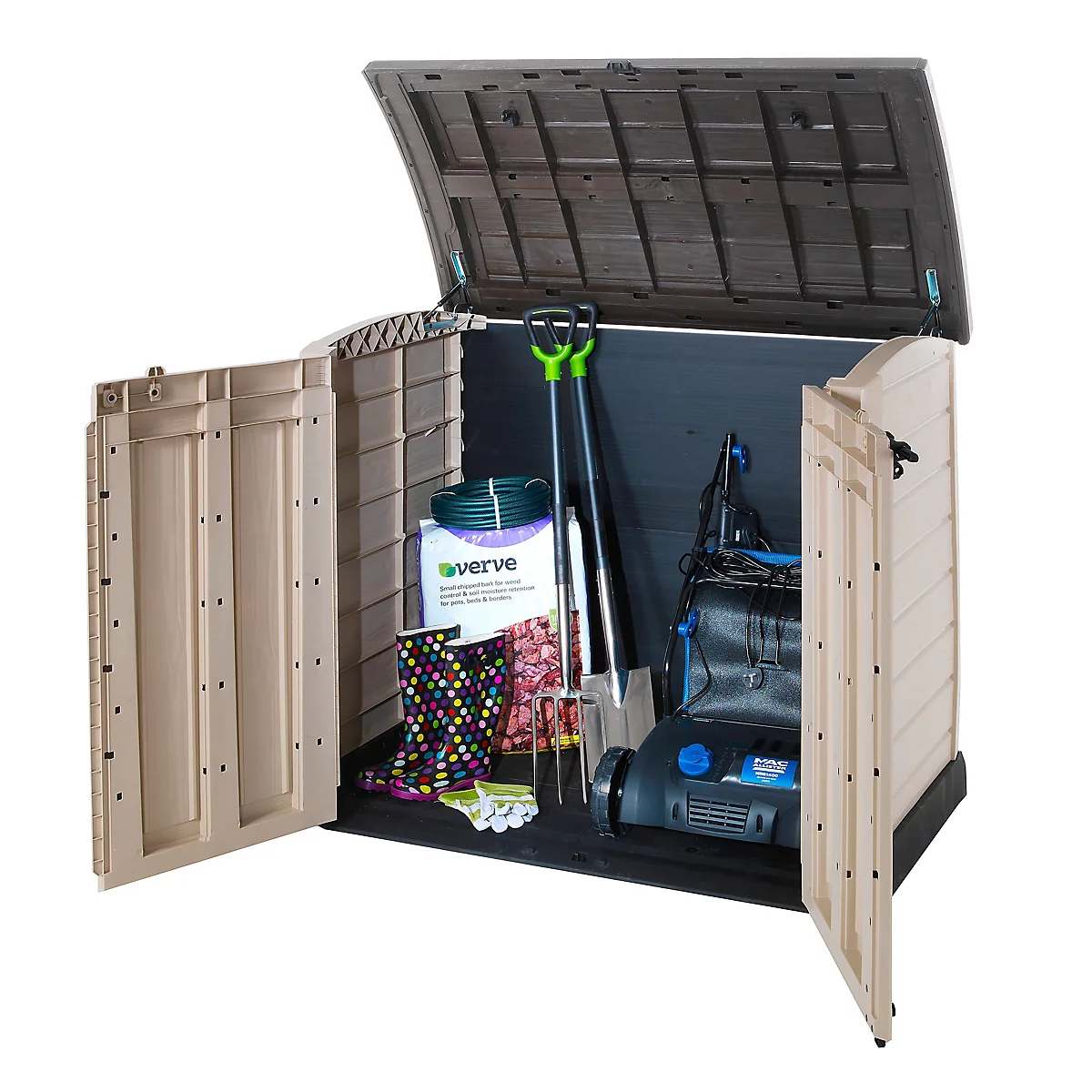 Keter Store-it-out ARC Beige & brown 1200L Garden storage box 1200mm 1460mm - Image 5